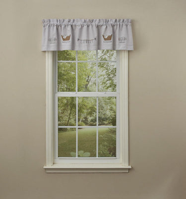 Laundry Embroiderd Lined Valance 60'' x 14'' Park Designs - The Fox Decor